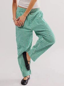 Pantalon féminin pyjamas en lin en lin