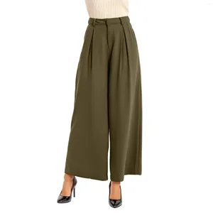 Damesbroeken Dames Klein Hoge taille Casual broek met wijde pijpen Lang Palazzo Normaal Grote maten kleding voor werkkleding