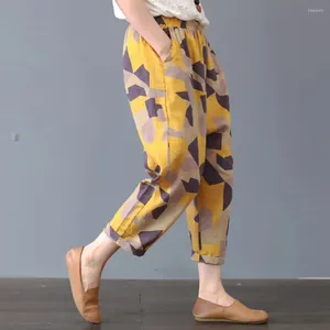 Pantalon pour femmes femmes imprimées motifs géométriques