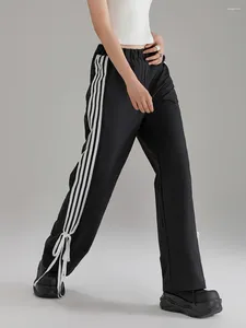 Damesbroek Dames S Lente Zomer Sport Zwart Jogger met elastische taille aan de zijkant