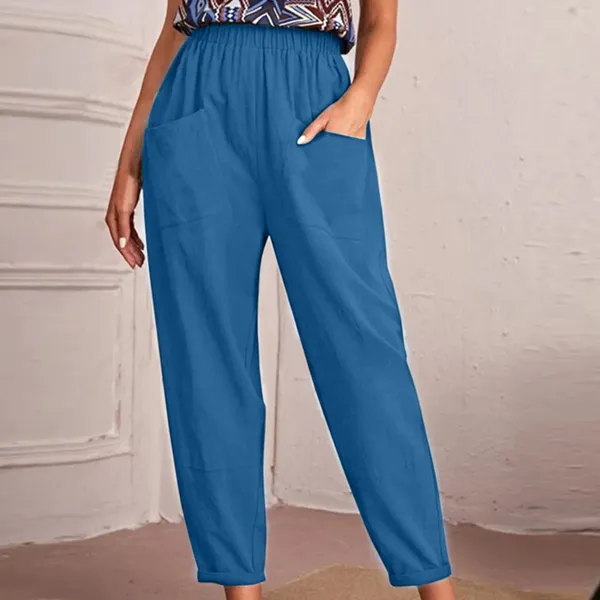 Pantalones de mujer Pantalones de pantalón sólido para mujer Pantalón holgado informal para el trabajo Moda alta Negocios