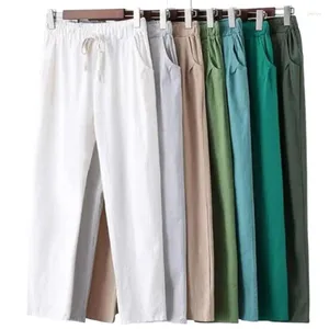 Pantalon féminin Femme Summer Coton Linen Crayon Pantalon Pantalon Harem Plus de taille plus taille Mujer Y2K