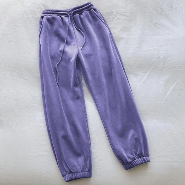 Pantalon Femme Femmes Hiver Pyjama confortable avec cordon de serrage Bandes de cheville pour le jogging Se prélasser doux épais