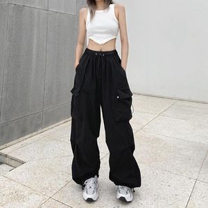 Pantalons Femmes Femmes Y2K Mode Cargo Version coréenne Harajuku Casual Streetwear Poche solide Taille haute Joggers Pantalon Pantalon de survêtement