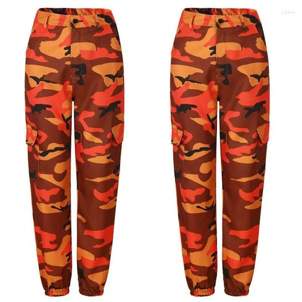 Pantalon femme Camouflage pantalon ample décontracté militaire armée Combat jean taille haute pleine longueur Streetwear Hip Hop