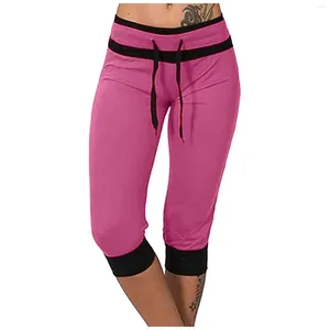 Pantalons pour femmes Femmes Casual Fashion Low-Rise Pantacourt Skinny Pantalons de survêtement Homewear Pyjama Sports Fitness Yoga Dance Pant 2024
