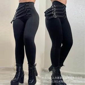 Pantalon pour femmes pantalon féminin 2024 Black High Waist Slim Fit pour les femmes