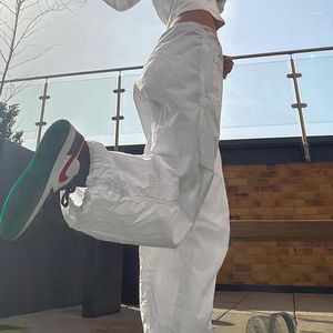 Pantalon femme Y2K décontracté Baggy jambe large Cargo 2023 femmes blanc cordon lâche taille basse Streetwear Joggers mode coréenne pantalon