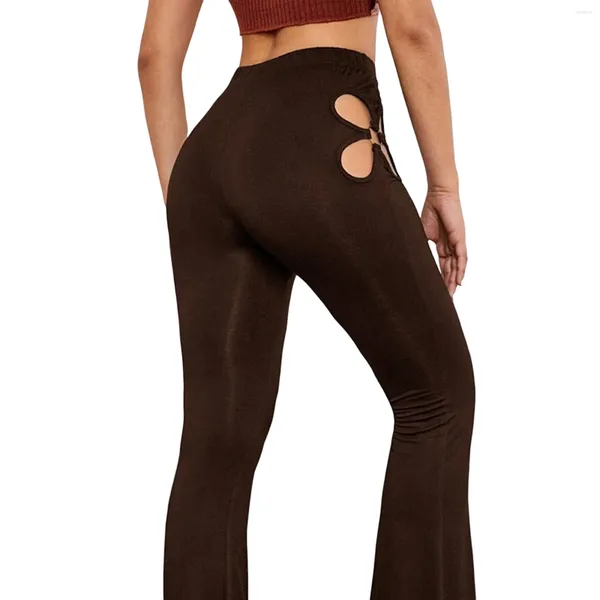 Pantalons pour femmes Y2K Style mode pour femmes Streetwear côtelé tricot cloche bas pantalon cadeaux idéaux filles dames