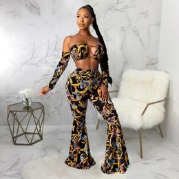 Pantalons pour femmes Y2K Femme E Girl Esthétique Mode Streetwear Femmes Vêtements Slim Taille Haute Capris Sexy Bell Bas Flare Collants