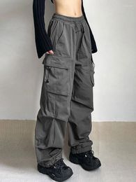 Pantalon féminin Y2K Femme Streetwear Techwear Cargo Corée HARAJUKU Parachute décontracté pour hommes Pantalons de survêtement