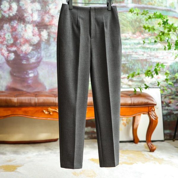 Женские брюки Yankee Pipe, маленький костюм, женский универсальный однотонный осенний модный 2023, брюки с высокой талией, тонкая женская одежда