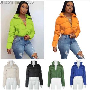 Parkas Femmes Femmes Hiver Pain Vers Le Bas Manteau Épais Designer De Mode À Manches Longues Bulle Puff Manteaux Cardigan Col Montant Chaud Dames Casual Puffer Veste Z230818