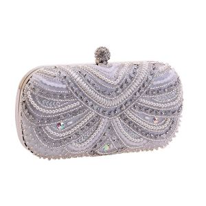 Pochette en perles pour femmes Sacs à main et sacs à main en diamants brodés Pochettes de créateurs de luxe à sequins Bourse de soirée de mariage