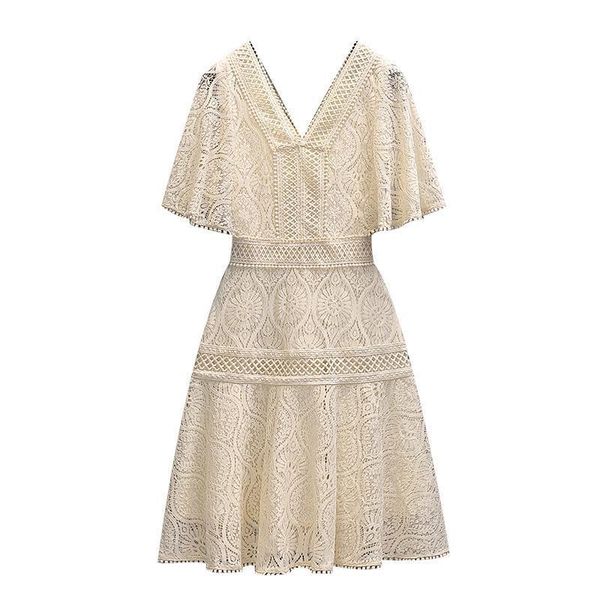 Combinaisons grande taille pour femmes, robes barboteuses en dentelle noire et blanche, manches courtes, Midi 5Xl, grande robe décontractée Vintage, vêtements de printemps et d'été