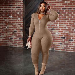 Combinaisons grande taille pour femmes Barboteuses Grande taille Femmes Vêtements Combinaisons Skinny Barboteuses Sexy À Capuche Tenues Combinaisons Tricoté Moulante En Gros Dropshipp 230203