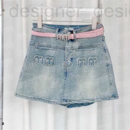 Grote maten damesbroek Designer Fashion Dames Denim Rokken Shorts met riem Ontwerpers Zomer Design Brief Korte broek voor dames ZBOX