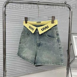 Grote maten damesbroek designer dames hoge taille korte luxe design mini-jeans sexy blauwe zomer denim shorts 33TZ