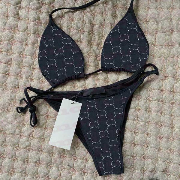 Maillot de bain pour femmes, grande taille, bikini de luxe, strass, sexy, dos nu, costume de bain, haute qualité, M3BI