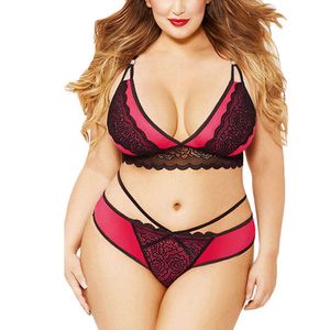 Femmes Plus Size Maillots de bain Mode Femmes Plus Taille Dentelle Mesh Soutien-gorge Babydoll Culotte Maillot De Bain Sexy Porno Érotique Lingerie Ensemble Sous-Vêtements Bikinis 2022 Mujer # g5 Z0508