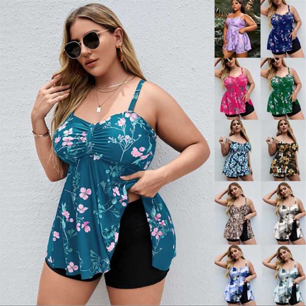 Traje de baño de talla grande para mujer Talla grande 4XL Conjunto de traje de baño de 2 piezas Mujer Sexy Copa grande Bikini Vintage Traje de baño Talla grande 3XL Bikini Traje de baño de playa para mujer Z0508