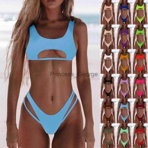 Dames Grote maten badmode Dames Bandeau Bandage Bikini Set Push Up Braziliaanse badmode Strandkleding Zwempak Tow Piece Swim Suits Womens Two Piece Shorts x0621