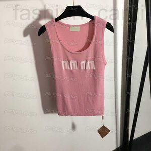 T-shirt femme grande taille designer femme t-shirt mode buste lettre rayure tricot gilet Sexy tricoté sans manches débardeurs XYV7