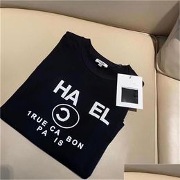 T-shirt grande taille pour femmes T-shirt imprimé lettre motif Designer Mode classique Casual Mticolor Couple Hip Hop Robe d'été Dhczo