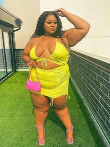 Suisses de route pour femmes de taille plus pour femmes pour femmes vêtements de maillot de bain et haute jupe de taille en deux pièces 5xl tenues en gros drop 230511