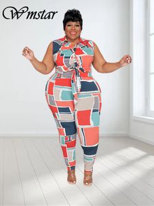 Survêtements grande taille pour femmes Wmstar Ensemble deux pièces Vêtements Patchwork Haut sans manches Leggings Csual Tenues assorties Vente en gros Drop 230721