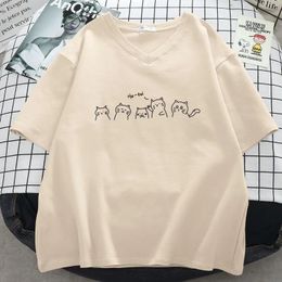 T-shirt femme grande taille 6XL 150KG t-shirts Harajuku grands hauts chat imprimé O cou manches courtes lâche été Kawaii t-shirt 230520