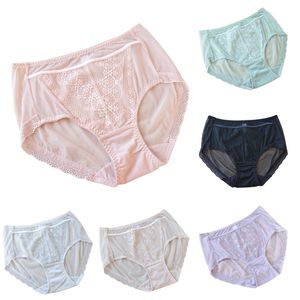 Ropa interior de talla grande para mujer, calzoncillos de señora, calzoncillos rosas de encaje, 5 piezas por lote, acepta orden de mezcla de colores