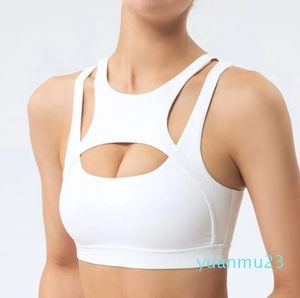 Soutien-gorge de Yoga grande taille pour femmes, Sexy, ajouré, de sport, haute résistance, résistant aux chocs, beau dos, Yoga, Fitness