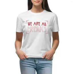 Polos ahs des femmes - We Are All Freaks 1984 T-shirt Kawaii Vêtements surdimensionnés Tops d'été T-shirts pour femmes coton