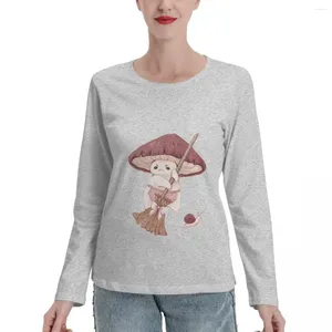 Polos Femmes Mushroom n'aime pas nettoyer les t-shirts à manches longues T-shirt T-shirt Tshirts pour femmes