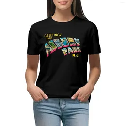 FUBLERA POLOS ASBURY Park Jersey Tillie Post Card Camiseta Tops Summer Tops Ropa estética Camisetas negras para mujeres