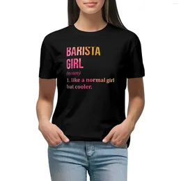 Polos Barista Girl Définition en aquarelle T-shirt Anime Vêtements Lady Edition T-shirts For Women