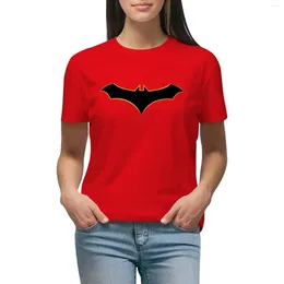 Mujer Polos Bat Symbol Rebirth Camiseta Blusa femenina Camisas de entrenamiento de gran tamaño para mujeres