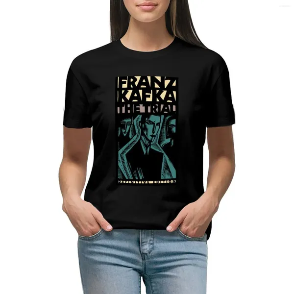 Polos pour femmes Couverture de livre Le procès Franz Kafka T-shirt Chemise à imprimé animal pour filles Vêtements féminins d'été