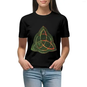 Femme Polos Livre des ombres - Charmed Triquetra Design T-shirt Vêtements d'été Graphiques esthétique Femmes Tops