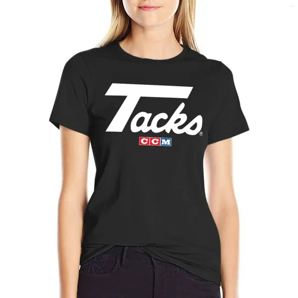 Polos de mujer CCM tachuelas retro logotipo de hockey de hielo camiseta hippie ropa vintage linda tops vestido para mujeres largas