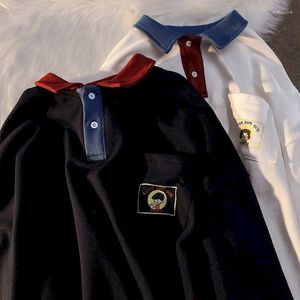 Dames Polos Chic Bear Borduurhemd Women Sweatshirt Hip Hop Streetwear Pullovers Vintage T-Shirt 202 voor lange mouwen voor tieners shirts