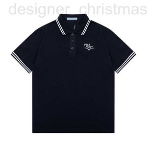 Polo's ontwerper trendy merk heterochromatische kraag met damesmerk met geborduurd driehoek poloshirt voor mannen en dames casual shirt met korte mouwen 6l41