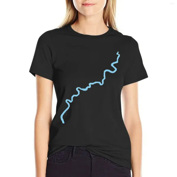 Polos féminins Edmonton - T-shirt de la rivière North Saskatchewan surdimension