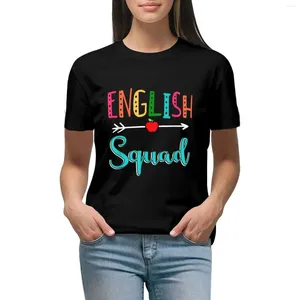 Dames Polos English Squad Teacher terug naar Schoolsize S-5XL T-shirt Koreaanse mode-tops T-shirts voor vrouwen