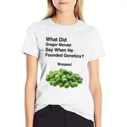 Dames Polos Gregor Mendel - Joke Biologie T -shirt T -shirt T -shirt T -shirt Tops Vrouwelijke vrouwelijke kleding