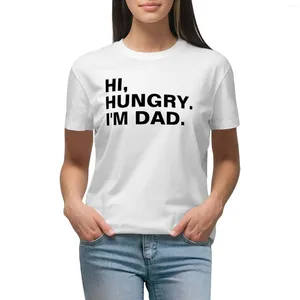 Polos féminins salut affamé je suis papa t-shirt de design mignon
