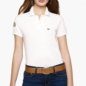 Dames Polo's Hoogwaardige Zomer dame Polo shirts Korte mouw Polo shirts Small Logo Casual Rapel Cotton Women Fashion Slim Tops Tees 4XL