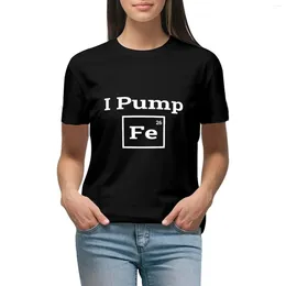 Polos de mujer I Fe camisa de hierro divertida Fitness química levantamiento de pesas camiseta de culturista ropa Vintage mujer T