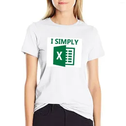 Damespolo's ik excelleer gewoon t-shirt schattige t-shirts voor vrouwen t-shirt shirts losse pasvorm